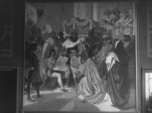 "Vaterländische Geschichtsgalerie": Kurfürst Rupert I. gründet die Universität Heidelberg im Jahre 1350