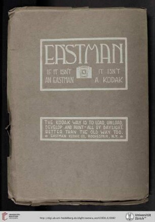 Eastman Kodak Co. [Kodak Camera, back cover verso]