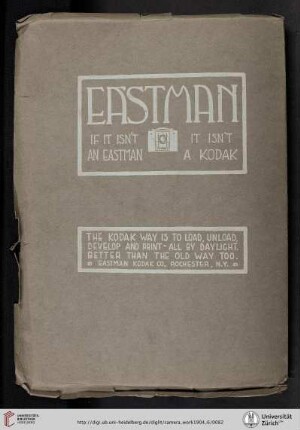 Eastman Kodak Co. [Kodak Camera, back cover verso]