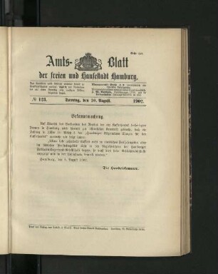 No. 123. 10. August. 1902.