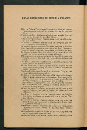 Obras dramáticas de Perrín y Palacios