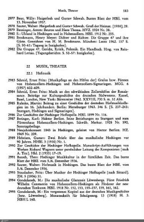 22 Musik, Theater