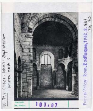Le Puy: Kathedrale, Baptisterium, Inneres nach Osten
