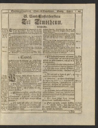 S. Pauli Epistel then förra Til Timotheum. ...
