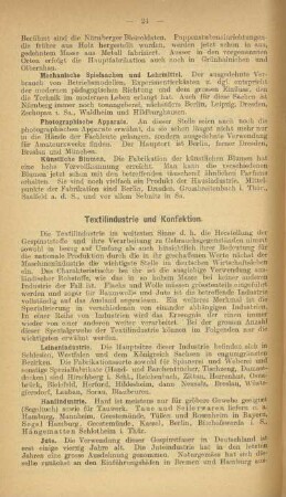 Textilindustrie- und Konfektion