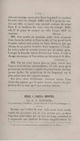 Règle a calculs modifiée.