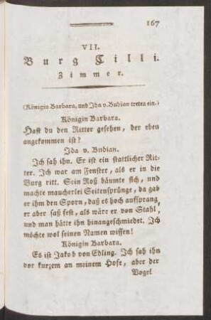 VII. Burg Chilli. Zimmer