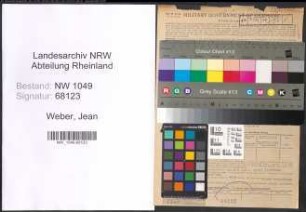 Entnazifizierung Jean Weber , geb. 18.05.1899 (Angestellter)