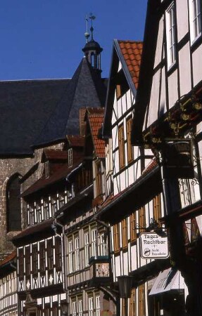 Stolberg - Fachwerkhäuser : Fachwerkhäuser. Aufgenommen in der Kleinstadt Stolberg im Harz, ca. 1993