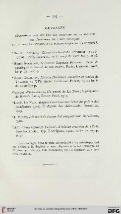 Ouvrages récemment publiés par les membres de la Société