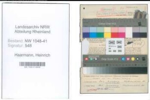 Entnazifizierung Heinrich Haarmann , geb. 19.10.1893 (Polizist)