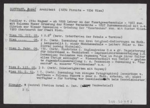 Teilübersetzungen zw. Hoffmann und Muthesius (Inhalte der Schreiben)