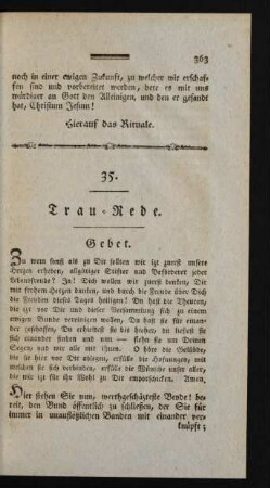 35. Trau-Rede.