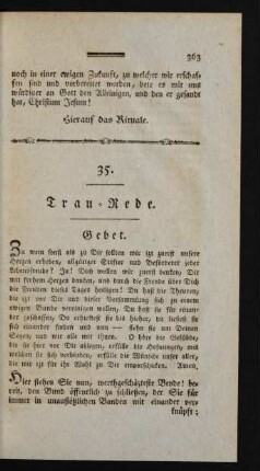 35. Trau-Rede.