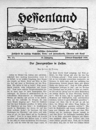 Nr. 3/4, Februar-Doppelheft 1920