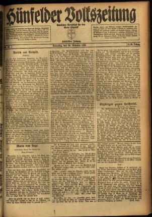 Ausgabe vom Samstag, den 28. Februar 1920.