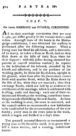 CHAP. V.: Marriages and funeral rites...