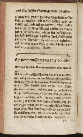 Am siebenten Sonntage nach Pfingsten.