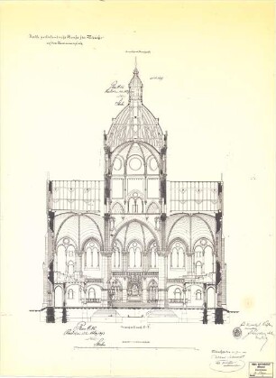 Schmidt, Albert; München, Mariannenplatz; Ev. Luth. Pfarrkirche St. Lukas (Lukaskirche) - Querschnitt