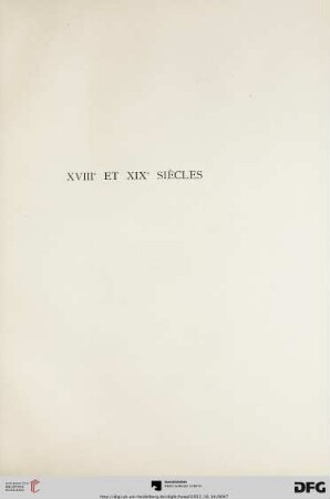 XVIII et XIX Siècles (Nr. 79-99)