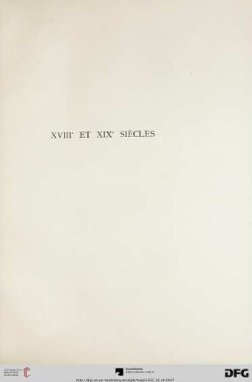 XVIII et XIX Siècles (Nr. 79-99)