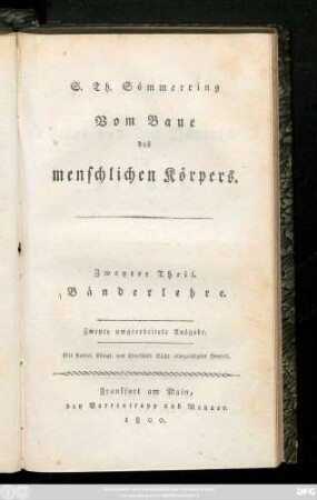 Theil 2: Lehre von den Bändern der Knochen