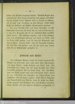 Fräulein von Kessel