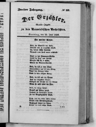 Der Erzähler. 1850-1851