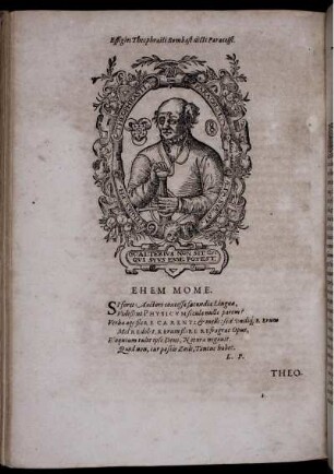 Porträt des Paracelsus (Holzschnitt)