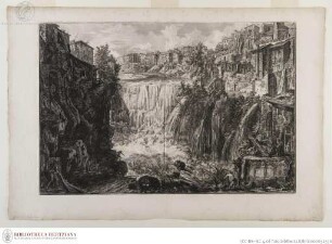 Blick auf den Wasserfall (Cascata grande) in Tivoli