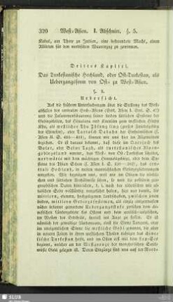 §. 5. Drittes Kapitel. Das Turkestanische Hochland, oder Ost-Turkestan, als Uebergangsform von Ost- zu West-Asien