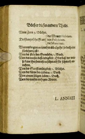 Bücher dieses andern Theils.