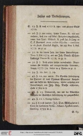 Zusätze und Verbesserungen