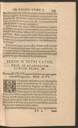 Feriis D. Petri Cathedrae, In Evangelium ...