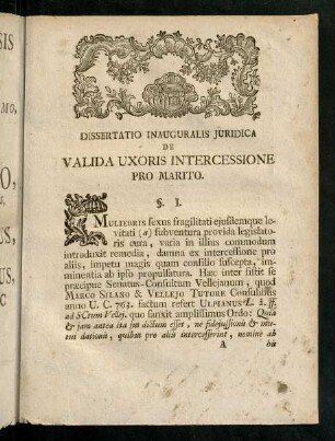 1-25, De Valida Uxoris Intercessione Pro Marito