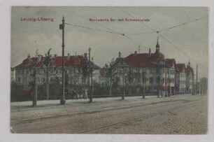 Leipzig-Lössnig. Bornaische Str. mit Schmuckplatz