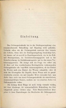 Die Ordnungsstrafe im Reichsrecht