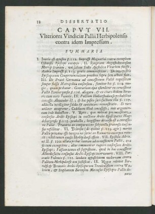 Caput VII. Ulteriores Vindiciae Pallii Herbipolensis contra idem Impressum