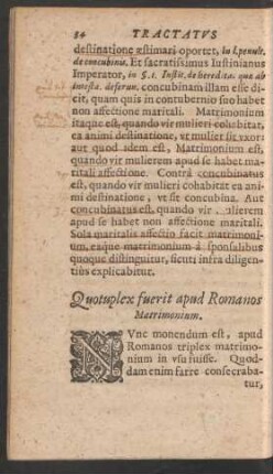 Quotuplex fuerit apud Romanos Matrimonium.