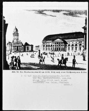 Berlin, Gendarmenmarkt, Ansicht von der Markgrafenstraße aus