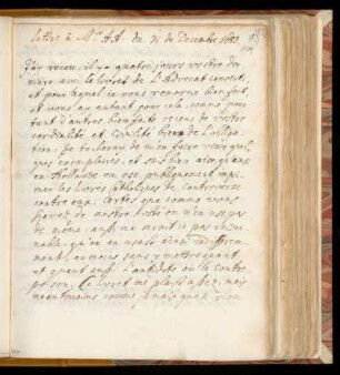 Lettre à Mr. A.A. du 31 de Decembre 1683.