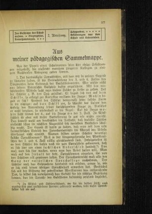 Aus meiner pädagogischen Sammelmappe