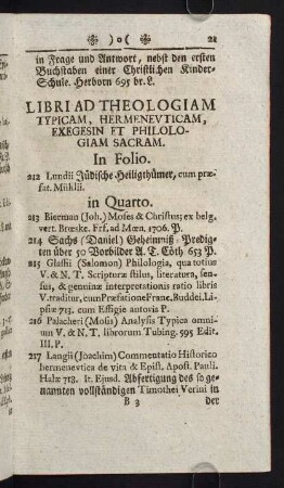 21-53, Libri ad Theologiam Typicam, Hermeneuticam, Exegesin et Philologiam Sacram