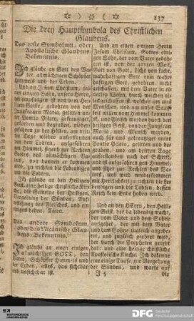 Die drey Hauptsymbola des Christlichen Glaubens