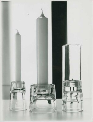 Leuchter "DL", "SL" und Windlicht "WL" von Richard Süßmuth Glashütte Immenhausen