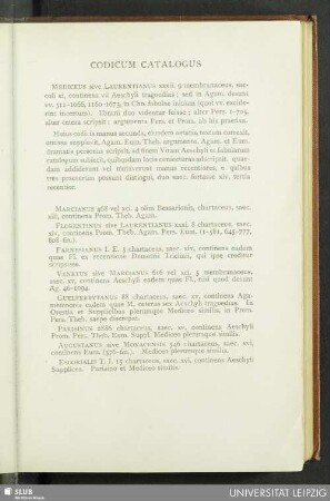 Codicum Catalogus
