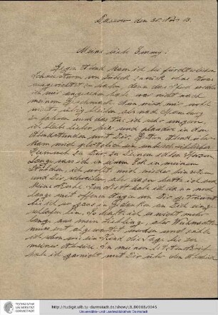Brief vom 30.11.1903