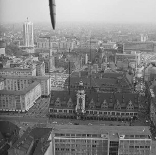 Altes Rathaus am Marktplatz von Leipzig : Blickrichtung Osten