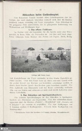 Abkochen beim Geländespiel