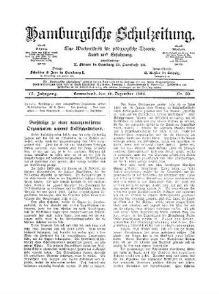 Vorschläge zu einer naturgemäßeren Organisation unseres Volksschulwesens